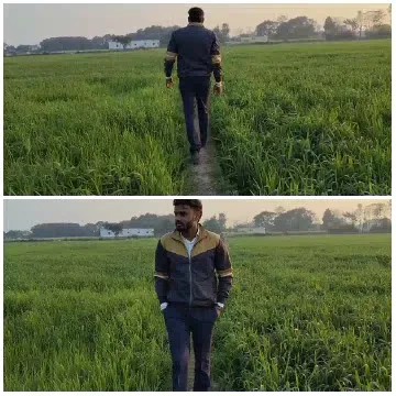 Walking in a Green Field