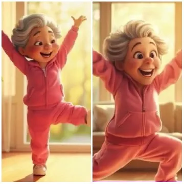 Joyful Dancing in Pink Tracksuit