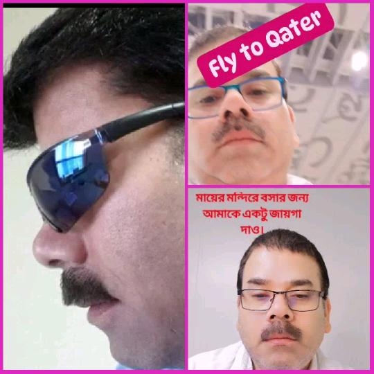 Mustached Man with Travel Theme