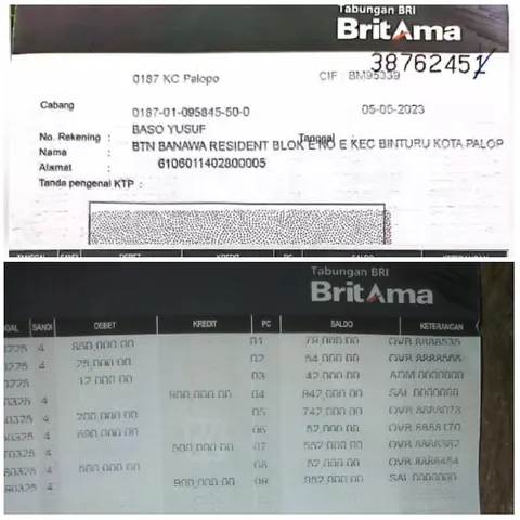 Bank Document with Account and Transactions