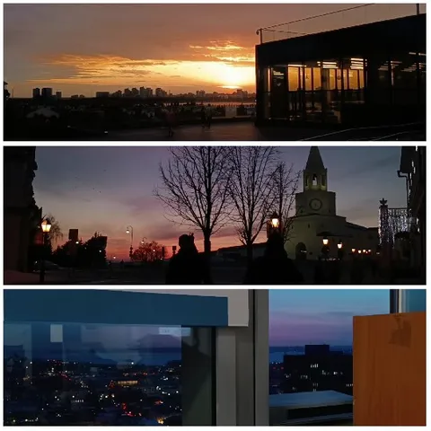 Sunset and Cityscape Silhouettes