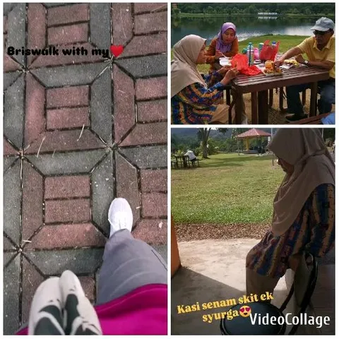 Walking on Pavement and Outdoor Meal