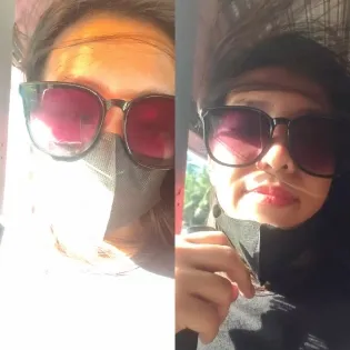 Sunglasses and Masks Outdoors