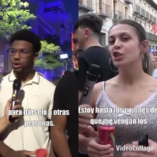 Interview on a Busy Street