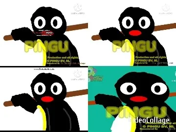 Penguin Character Holding a Stick