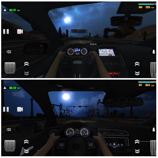 First-Person Night Driving Experience