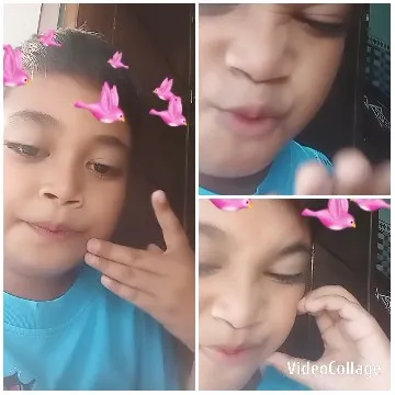 Child with Digital Bird Filters