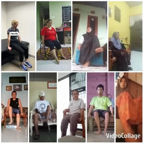 Seated Group Engaging in Activities