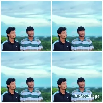 Two Young Men Outdoors in Casual Wear