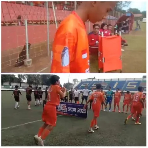 Soccer Match with Players in Action