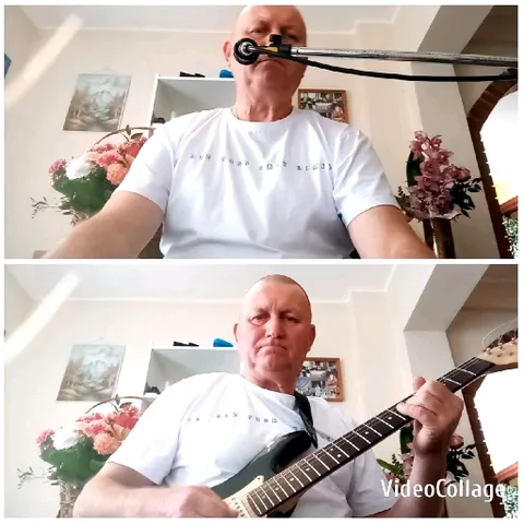 Man Preparing to Sing and Play Guitar