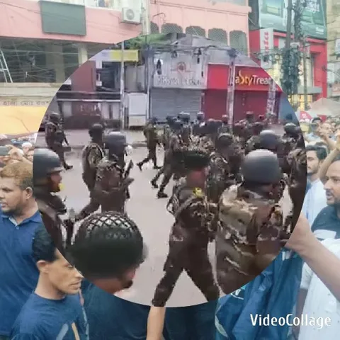 Marching Personnel in Public Area