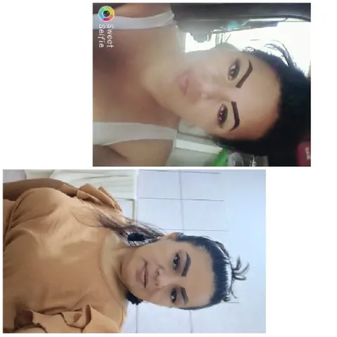 Selfie and Standing Photo of Woman