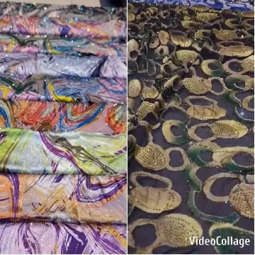 Colorful Fabrics with Natural Textures