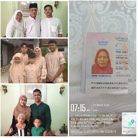 Three Family Photos with Passport