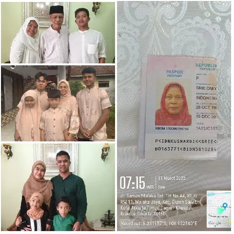 Three Family Photos with Passport