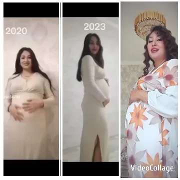 Pregnant Woman in Different Outfits