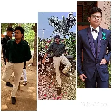 Young Man Showcasing Outfit Changes
