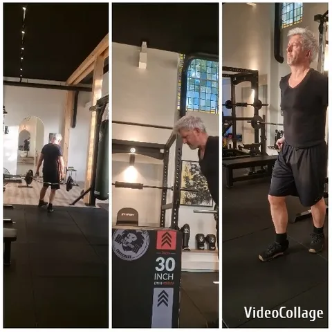 Man Works Out in Modern Gym