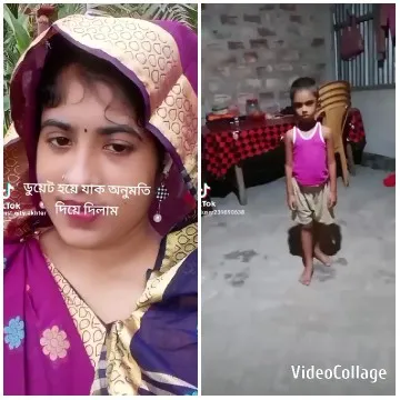 Woman in Sari and Child Indoors