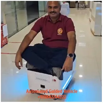 Man on Automated Guided Vehicle