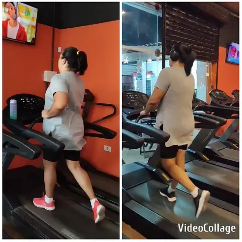 Woman Running on Treadmill