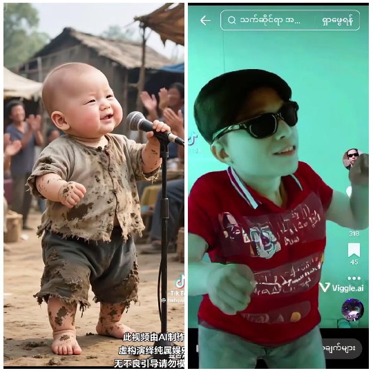 Child with Microphone and Performance Setting