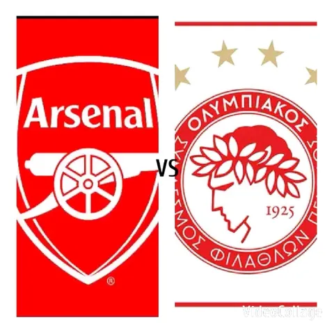 Arsenal vs Olympiacos Logo Display