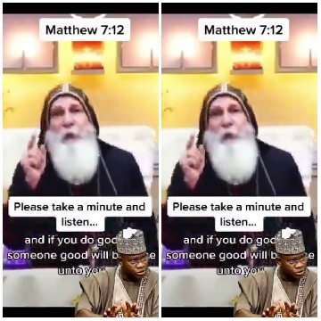 Older Man with Text and Gesture