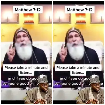 Older Man with Text and Gesture