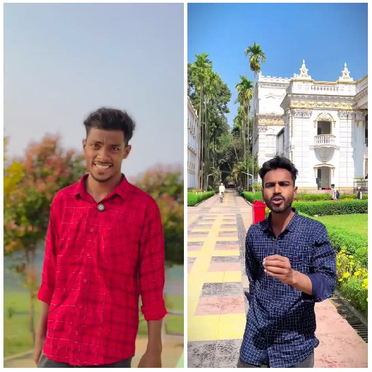 Two Men Posing Outdoors