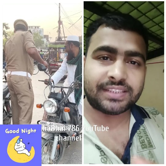 Police Officer and Motorcycle Interaction