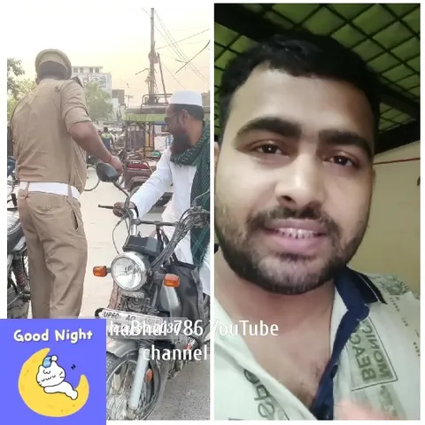 Police Officer and Motorcycle Interaction