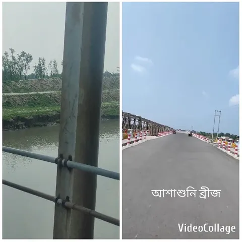 Riverside View Through Metal Railing