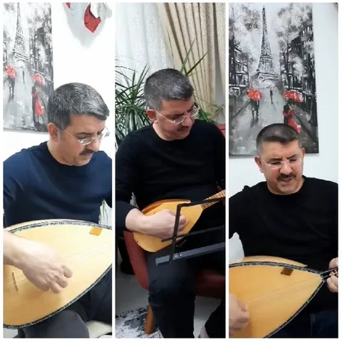 Man Playing Stringed Instrument