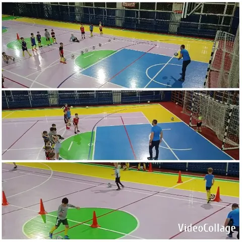 Kids Playing Sports in Gym