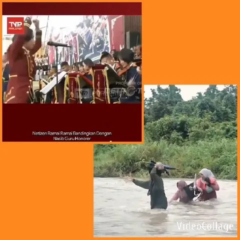 Musicians and River Waders in Nature