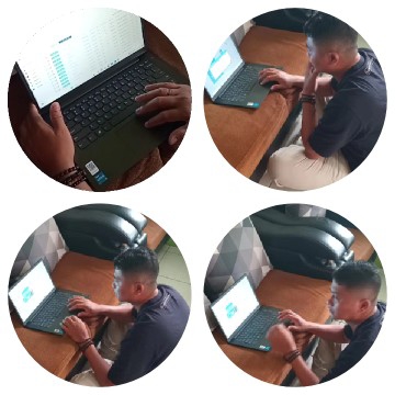Person Using Laptop in Different Positions