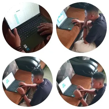 Person Using Laptop in Different Positions