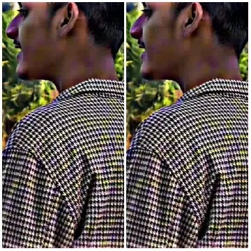 Side View in Checkered Jacket