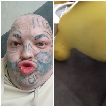 Tattooed Person and Yellow Object