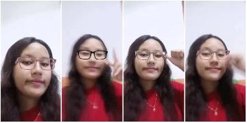 Person with Glasses in Four Frames