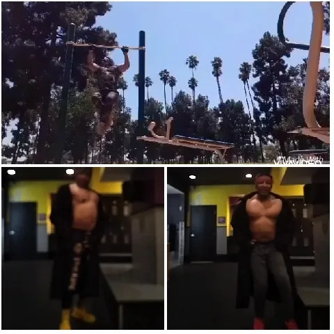 Pull-Ups in Park and Indoor Posing
