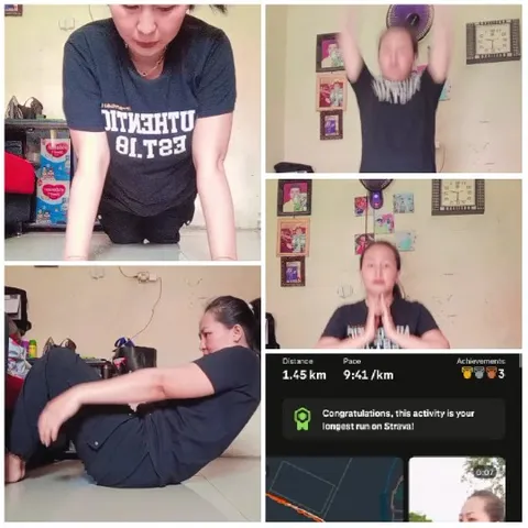 Woman Exercising and Fitness Tracker
