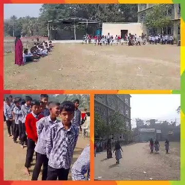 Gathering in Front of School