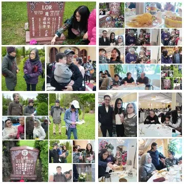 Cemetery Gathering and Dining Together