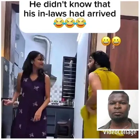 Humorous Kitchen Scene with In-Laws
