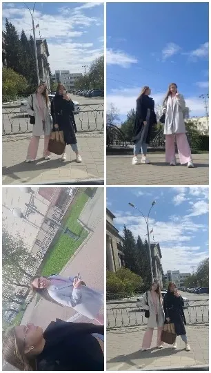 Two Women in Urban Setting