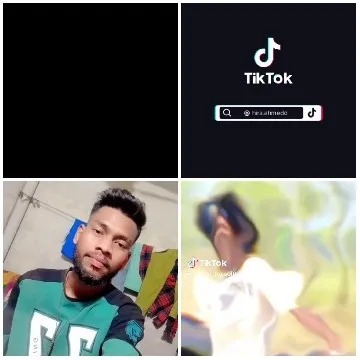 TikTok Logo and Posing Person
