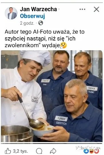 Men in Prison Outfits with Chef Scene